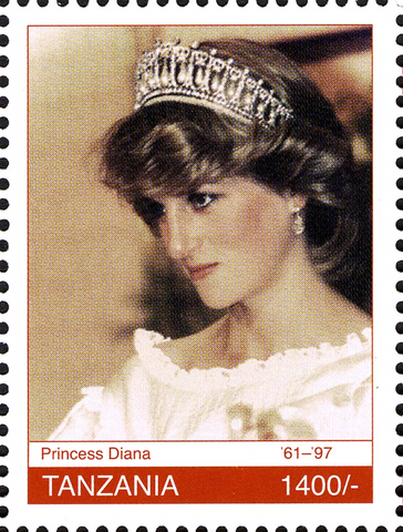 Royal Family- Princess Diana - Philately Tanzania stamps