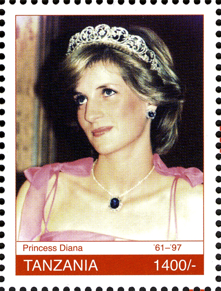 Royal Family - Princess Diana Memoriam - Philately Tanzania stamps