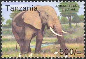 Animal Giants - Elephant - Philately Tanzania stamps