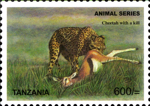 Fauna Mammals-Cheetah - Philately Tanzania stamps