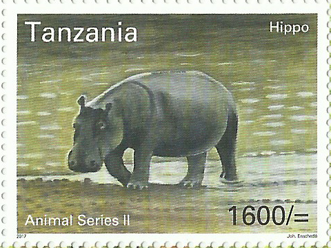 Fauna-Hippo - Philately Tanzania stamps