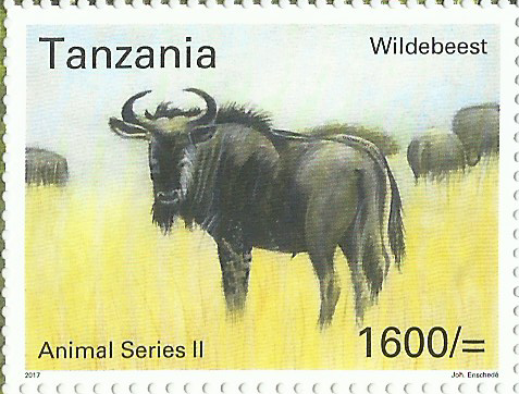 Fauna-Wildebeest - Philately Tanzania stamps
