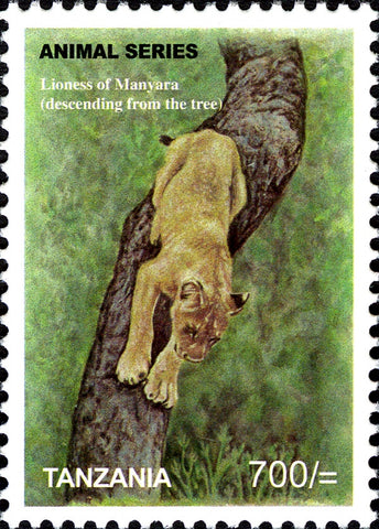 Fauna Mammals-Lioness - Philately Tanzania stamps