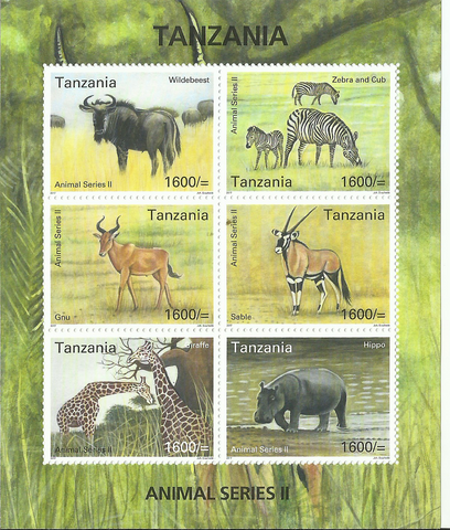 Fauna-  Animal Series II Sheetlet - Philately Tanzania stamps