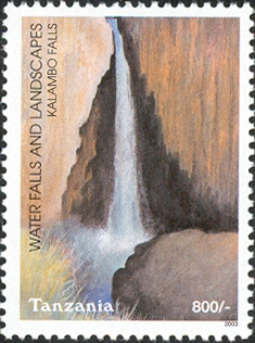 Waterfalls -Kalambo - Philately Tanzania stamps