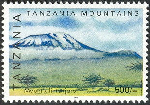 Tanzanian mountains - Mount Kilimanjaro - Philately Tanzania stamps