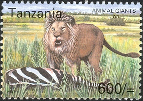 Animal Giants - Lion - Philately Tanzania stamps