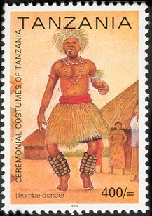 Lizombe dancer - Philately Tanzania stamps