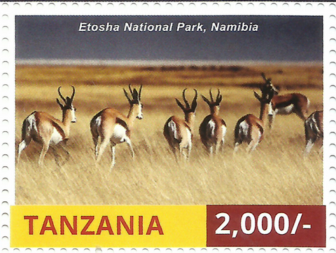 National Park-Etosha - Philately Tanzania stamps