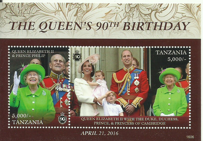 Royal Family - Souvenir - Philately Tanzania stamps