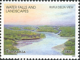 Water Falls- Rufiji Delta - Philately Tanzania stamps