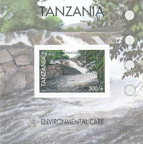 Environmental Care - Catchment areas for clean water - Souvenir - Philately Tanzania stamps