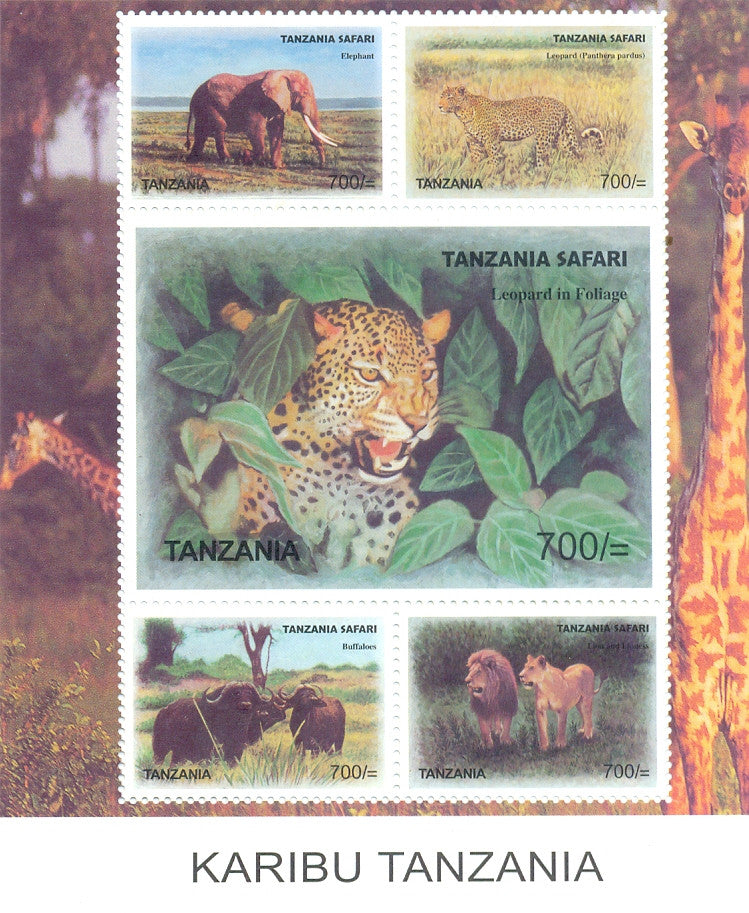 Tanzania Safari - Sheetlet - Philately Tanzania stamps