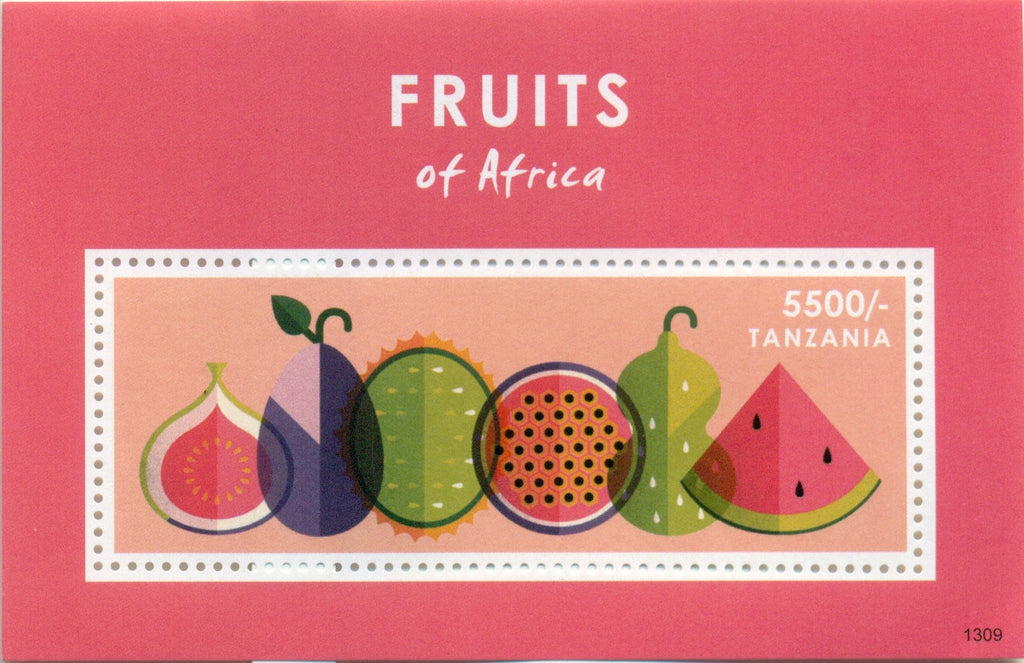 Fruits of Africa - Souvenir - Philately Tanzania stamps