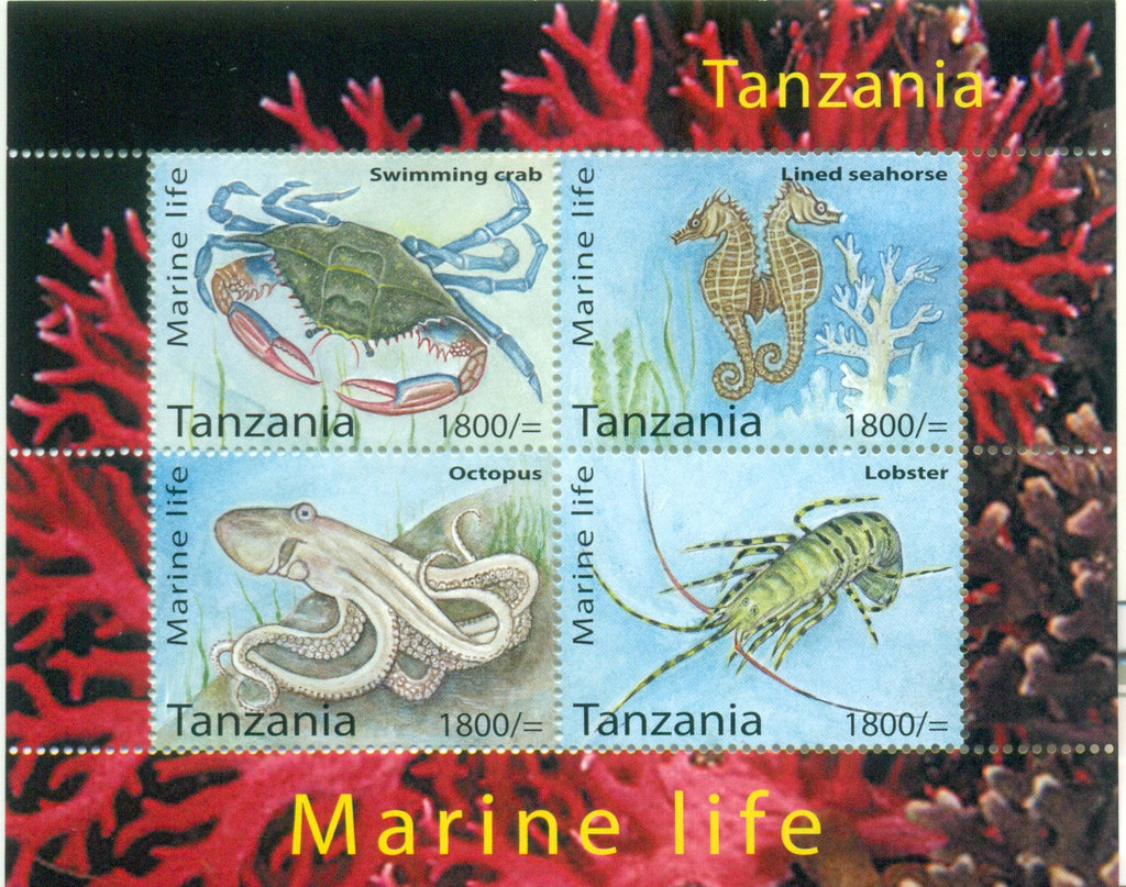 Marine Life - Sheetlet - Philately Tanzania stamps