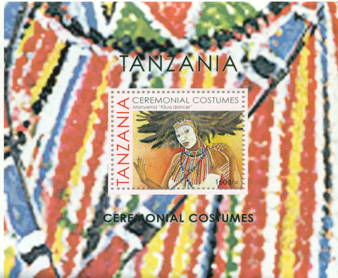 Ceremonial Costumes of Tanzania - Souvenir - Philately Tanzania stamps
