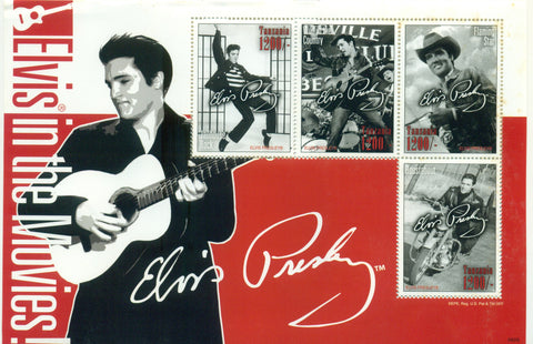 Elvis Presley in the Movies - Sheetlet - Philately Tanzania stamps