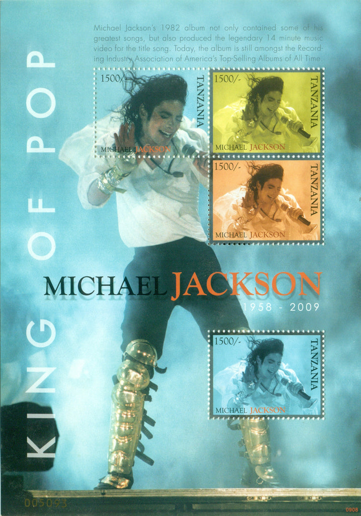 Michael Jackson Memorial - Sheetlet - Philately Tanzania stamps