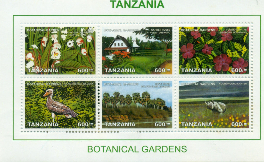 Botanical Gardens - Sheetlet - Philately Tanzania stamps