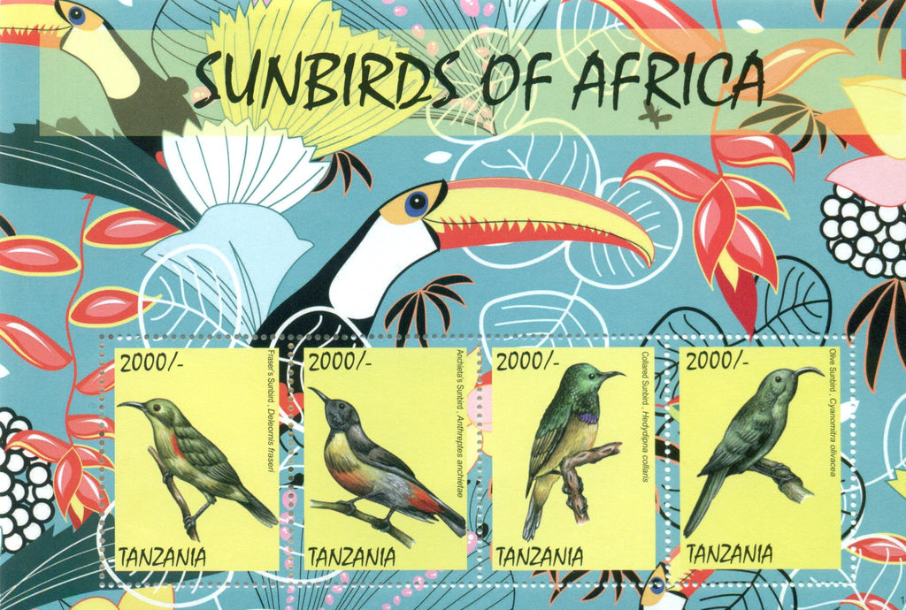 Sunbirds of Africa - Sheetlet - Philately Tanzania stamps