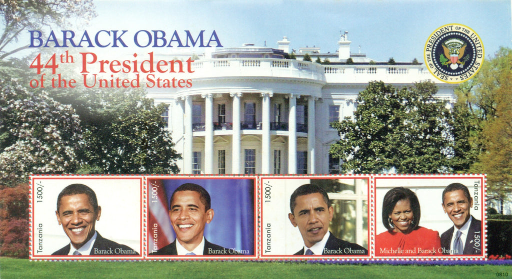 Barack Obama 44th President of the United States - Sheetlet - Philately Tanzania stamps
