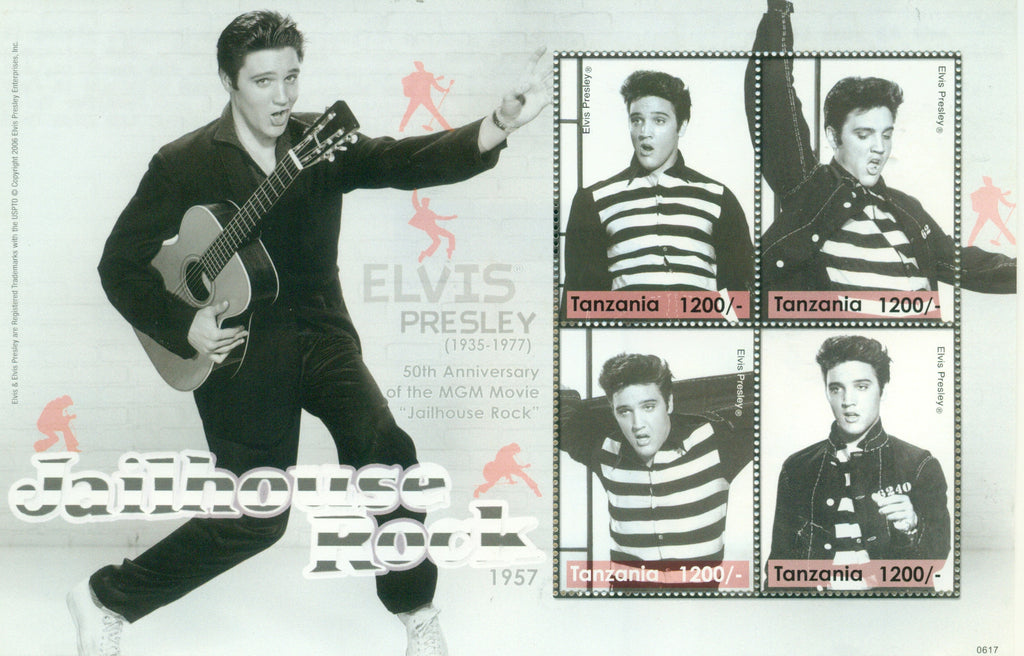 Elvis Presley in the Movies - Sheetlet - Philately Tanzania stamps