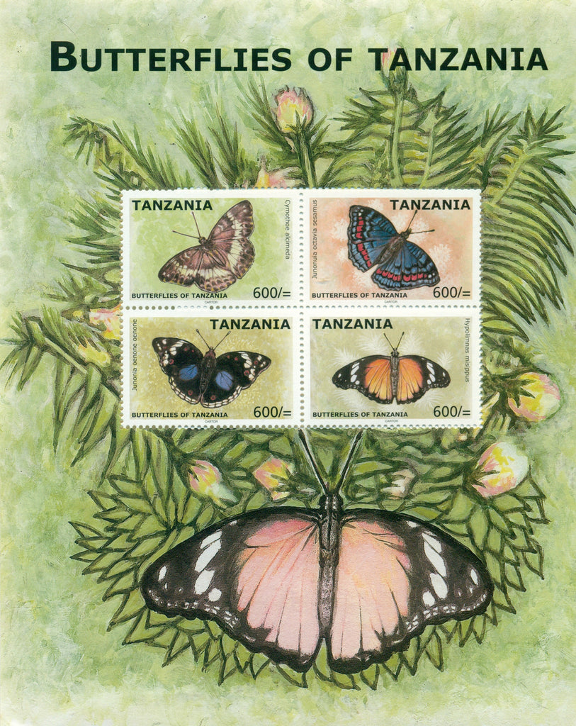 Butterflies of Tanzania - Sheetlet - Philately Tanzania stamps