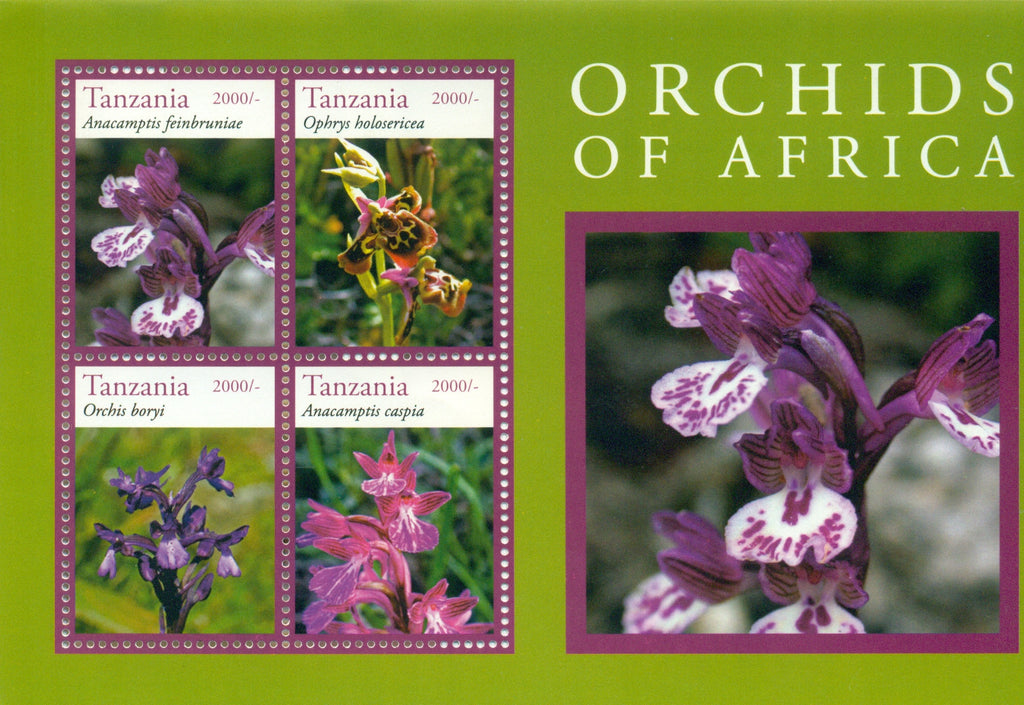 Orchids - Sheetlet - Philately Tanzania stamps