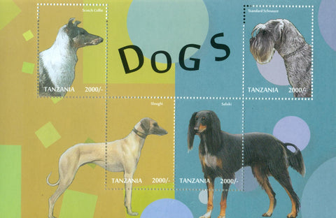 Dogs - Sheetlet - Philately Tanzania stamps