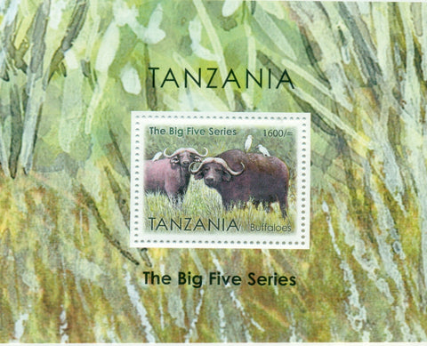 The Big Five Series - Buffaloes - Souvenir - Philately Tanzania stamps