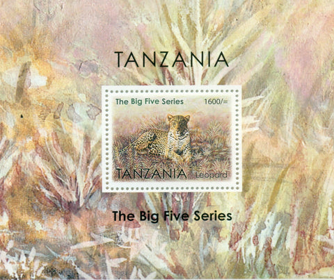 The Big Five Series - Leopard - Souvenir - Philately Tanzania stamps