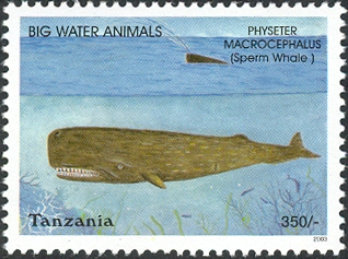 Big Water Animals - Sperm Whale - Philately Tanzania stamps