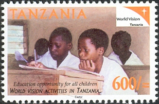 World Vision-Education - Philately Tanzania stamps